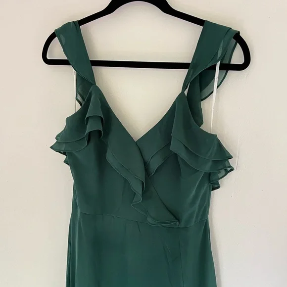 LULUS Adoring Glances Emerald Green Maxi Formal Dress M - Picture 3 of 7
